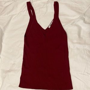 Burgundy top